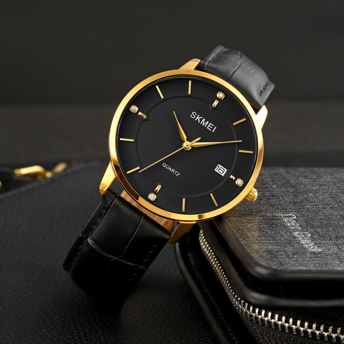  ساعت اسکمی 1801 طلایی مشکی 