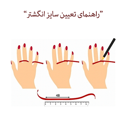 روش‌های اندازه‌گیری حلقه و راهنمای سایز انگشت و انگشتر